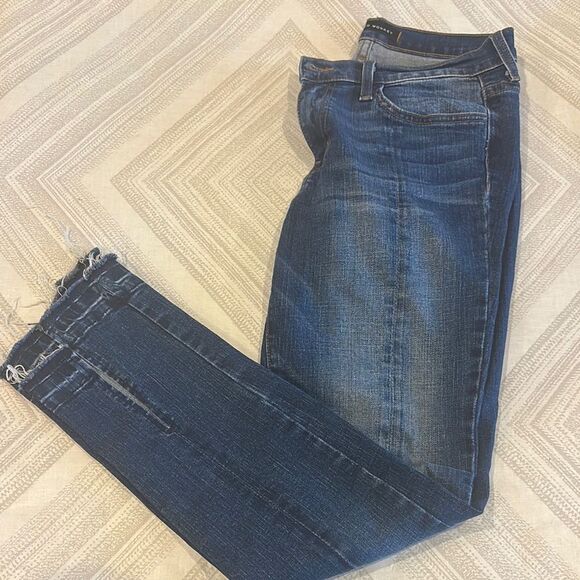 Flying Monkey Women’s Classic Blue Denim Jeans with Slit on Front - Size 27 - Picture 1 of 5